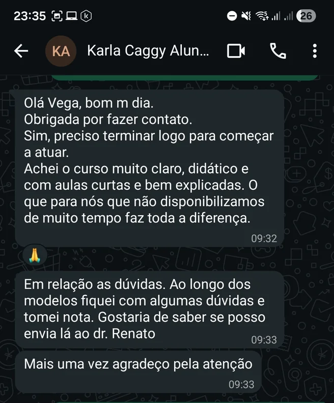 Depoimento de Karla Caggy